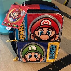 Nintendo Super Mario and Luigi Kids Lunch Bag - Red, Green, Blue